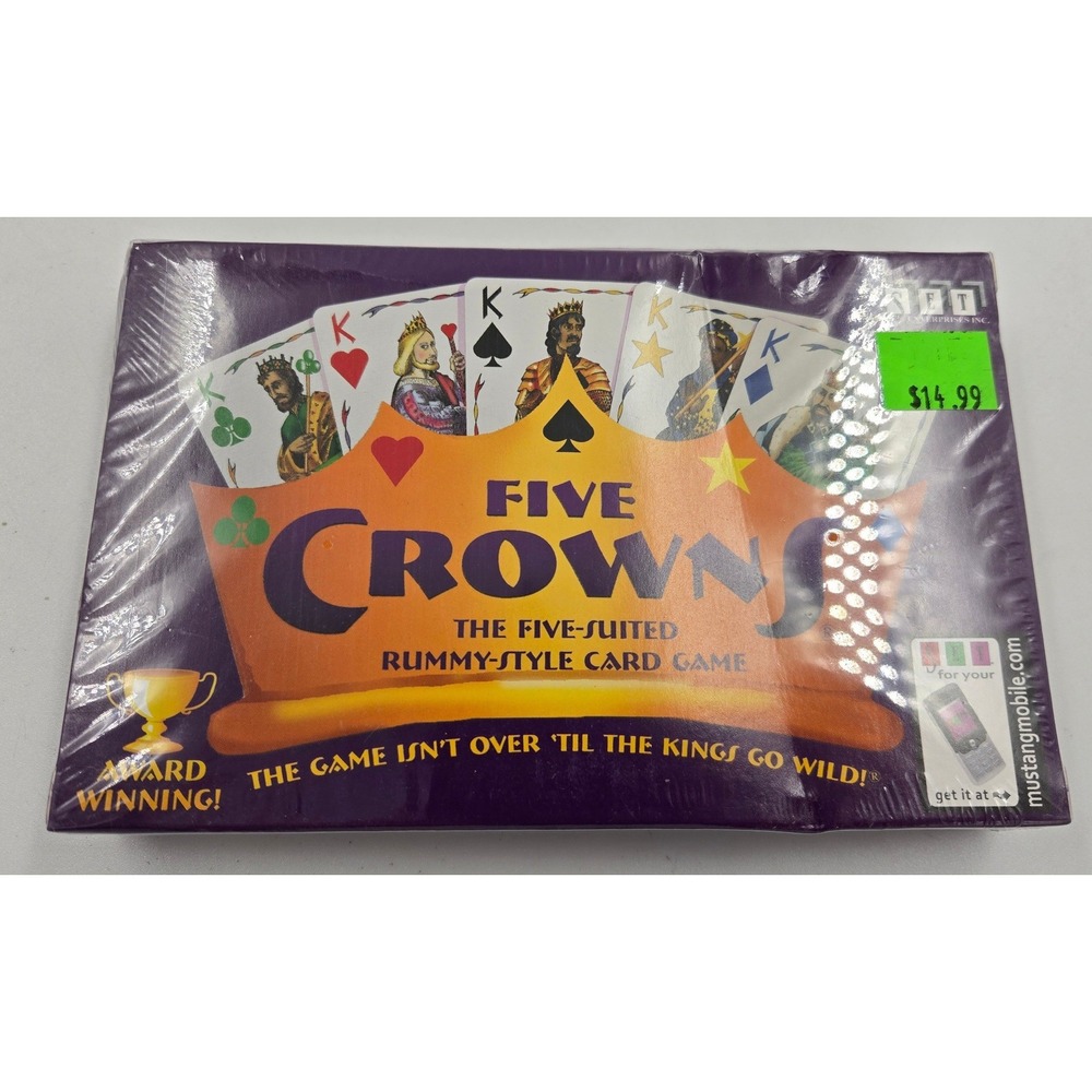 Five Crowns Card Game SET Enterprises Five-Suited Rummy Style Family Game New